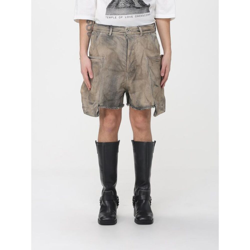 Rick Owens Drkshdw Men Stefan Cotton Shorts Rick Owens Drkshdw